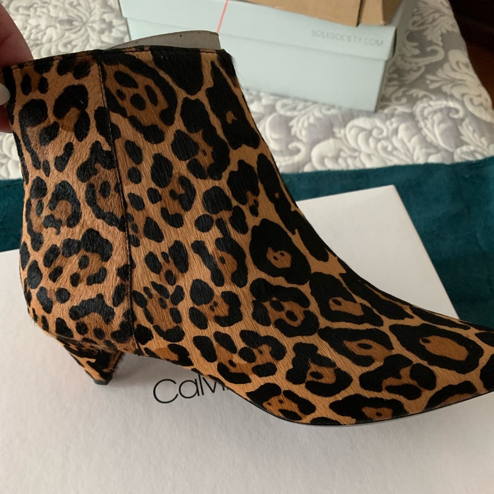Calvin Klein Larissa Leopard Bootie